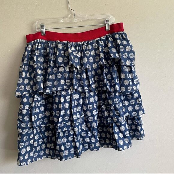 LANE BRYANT Tiered Ruffle Polka Dot Skirt - Picture 3 of 7